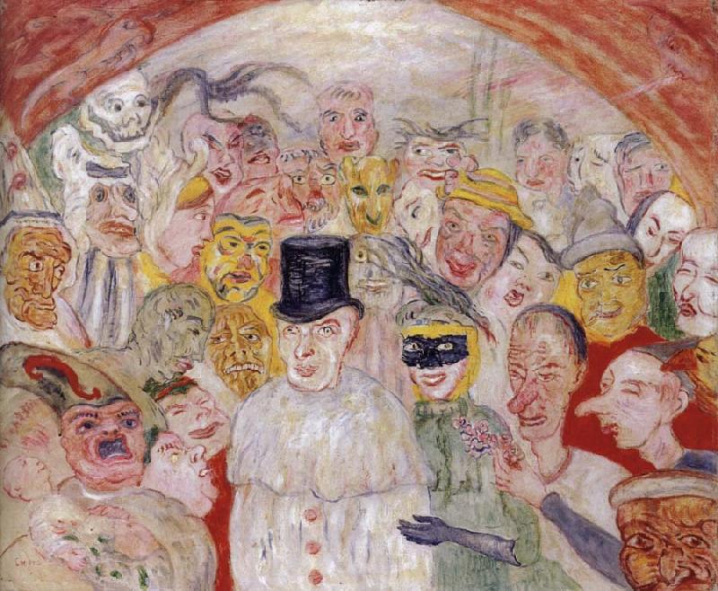 James Ensor The Puzzled Masks Germany oil painting art